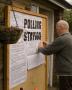 6.30am May 6th: Peter Hodgkinson prepares his home in a village near Rochdale for use as a polling station.
