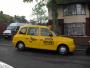 Simon Hughes's yellow London taxi in Luton